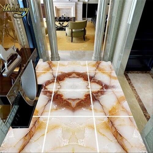 Beibehang Custom Photo self-adhesive 3D floor Waterproof floor mural painting 3d floor wallpapers marble 3D PVC floor wallpaper
