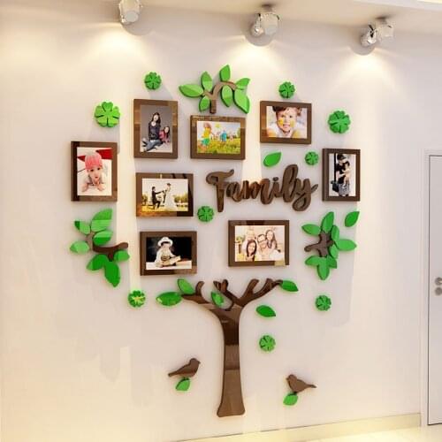 Family tree photo frame tree 3D acrylic wall sticker living room bedroom wall decoration painting childrens room photo wall