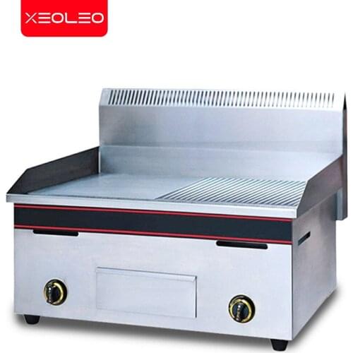 XEOLEO Teppanyaki machine Desktop LPG gas griddler Iron plate fried rice machine Flat pan Wave/Plate Griller Hand cake machine