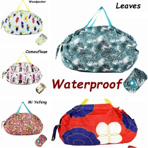 New Foldable Supermarket Grocery Shopping Bag Travel Multifunctional Shoulde Portable Thickened Carried Eco-Friendly Grocery Bag