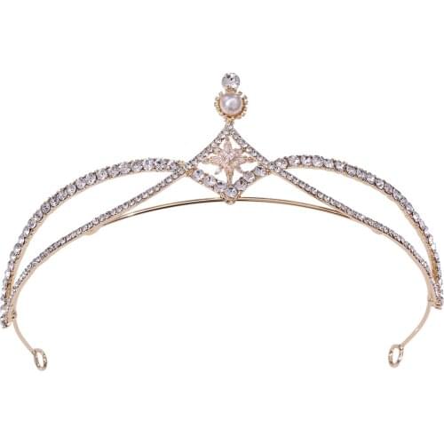 New Bride Wedding Headdress Zircon Crown Wedding Dress Accessories Princess Birthday Crown Exquisite Hair Accessories Hairband