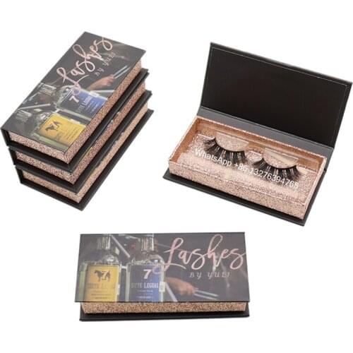 Wholesale Vendors 25mm 5D Mink False Eye Lash Eyelash Packaging Full Strip Lashes Mink Lashes Custom Lashbox Packaging With Logo