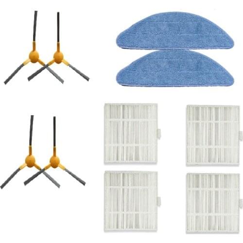 Suitable for LIECTROUX C30B Vacuum Cleaner Spare Parts Kits , Side Brush*4,HEPA filter*4, Mop*2
