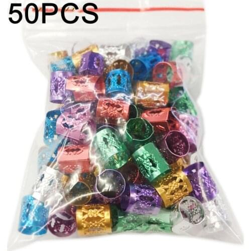 Silver Golden Hair Beads For Dreadlocks Hair Braid Tubes Cuffs Beads Adjustable Dreadlock Bead Clip Kids Women