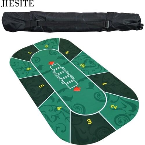 180x90cm Poker Table cloth Deluxe Rubber with Flower Pattern Board Game Mat with 10seats Casino Fun Game gambling Texas Hold'em