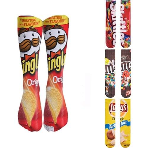 Harajuku Funny Socks Food Hamburg/Pizza/Sushi Printed Cute Socks Man Milk Creative Life Sokken Chaussette Femme