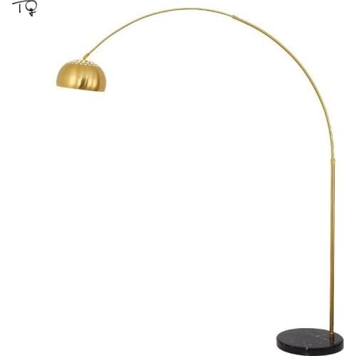 Nordic Modern Lights Fishing Floor Lamp for Living Room Decoration Led E27 Marble Base Gold Iron Art Sofa Study Reading Bedroom