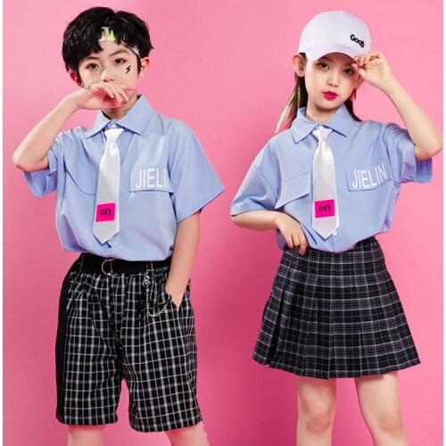Cheerleader Uniform Festival Clothing Hip Hop Dance Outfit Performance Costume Dancer Outfit Jazz Dance Wear Stripe Skirt JL2986