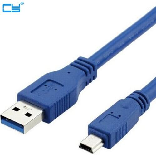 USB 3.0 A Male AM to Mini USB 3.0 Mini 10pin Male USB3.0 Cable 0.3m 0.6m 1m 1.5m 1.8m 3m 5m 1ft 2ft 3ft 5ft 6ft 10ft 3 5 Meters
