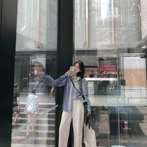 Zadily 2021 Autumn Women Long Sleeve Striped Splicing Blouse Office Lady Turn-down Collar Button Shirt Fashion Casual Shirts