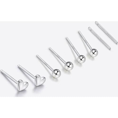 Lo Paulina 2021 Newly-pierced Women Stud Earrings S999 Silver For Students Teachers Gifts Minimalism Fine Jewelry