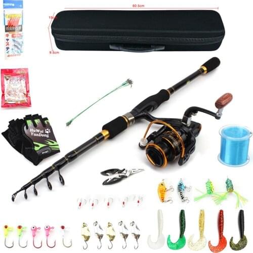 1.8m-2.7m Lure rod reelcombos, 12BB fishing reel and tackle bag set, bait fishing rod bait fish and Pescado combo, bass fishing