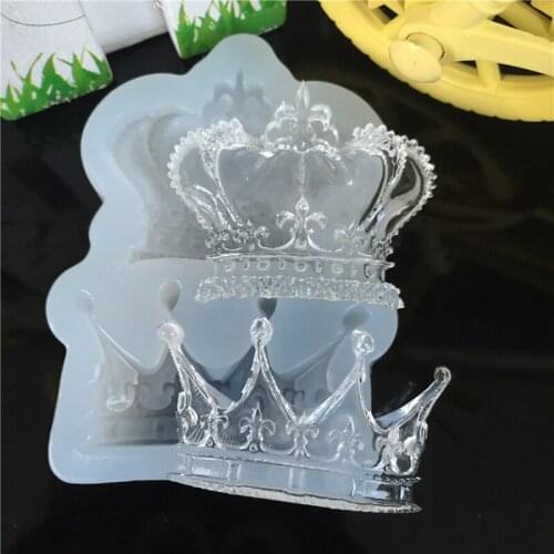 1pcs UV Resin Jewelry Liquid Silicone Mold Queens Crown Shape Resin Charms Molds For DIY Intersperse Decorate Making Jewelry