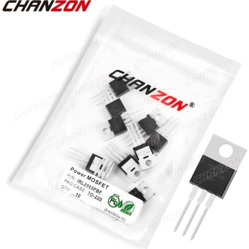 10Pcs IRL2505PBF TO-220 Power SIC Mosfet Transistor Bipolar Junction BJT Powerful Triode Tube Fets 104A 55V Integrated Circuits