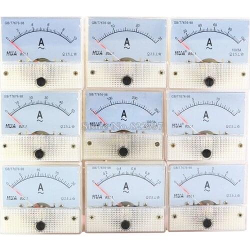 85L1-A AC Amp Meters Analog Meter Panel Measuring Range 75A 5A 10A 15A 20A 30A 50A 100A 200A 300A Micro Current