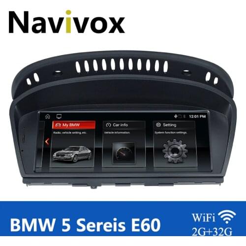 Navivox Android 10.0 Car GPS Radio For BMW 5/3 Series E60 E61 E63 E64 E90 E91 E92 CCC CIC Car Multimedia Player BMW E60 Android