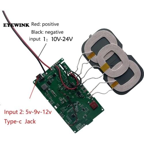 12V 5V 2A Qi Wireless Fast Charger Charging Transmitter Module circuit board 5W/10W/15W/18W/20W + coil FOR CAR iPhone