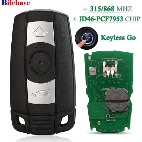 Bilchave 315Mhz/868Mhz ID46 Chip PCF7953 For BMW CAS3 X5 X6 Z4 Remote Remote Rmart Car Key 2005-2013