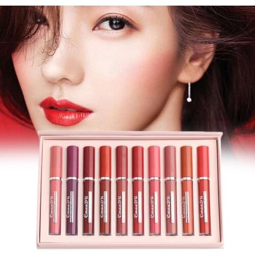 Lip Gloss Non-Stick Cup Waterproof Matte Milky White Moisturizing Long Glaze Lip Lipstick Lasting V7J3