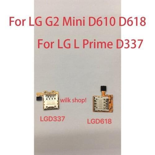 Memory & SIM Card Tray Holder For LG G2 Mini D610 D618 LG L Prime D337 Sim Card Reader Slot Socket Adapter Replacement Parts