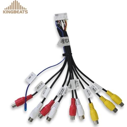 KingBeats Car Line Out Adapter 8 RCA Mini ISO RCA Aux-in Adapter Cable for Blau-punkt Grundig VDO CD Player