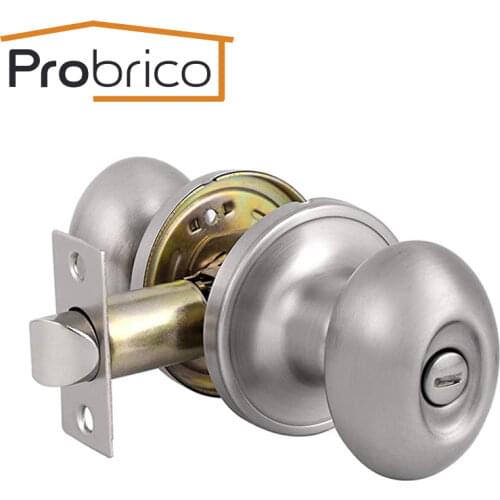 Probrico Round door handle for interior doors Household Accessories Gate Lever Knob For Bedroom Bathroom Keyless door locks