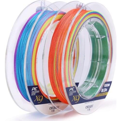 100M 9 Braided Strands Fishing Line 9 Weaves 13LB -102LB PE Fishing Line For Sea Saltwater Bait Casting Wire