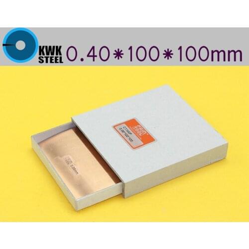 Copper Strips 0.40mm * 100mm *100mm Pure Cu Sheet Plate High Precision 10pc Pure Copper Made in Germany