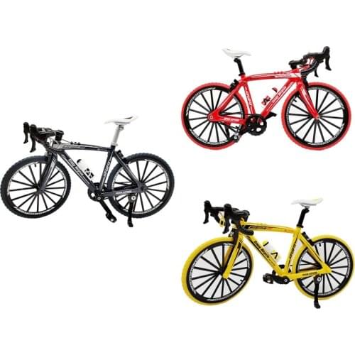 1:8 Simulation Alloy Bicycle Children Toy Mini Bend Handlebar Mountain Bike Cycle Racing Model Home Decoration Ornaments