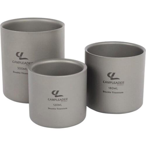 Portable Cup Pure Titanium Water Cup Outdoor Drinking Cup Double-layer Cup For Boiling Water Used For Camping And Hiking