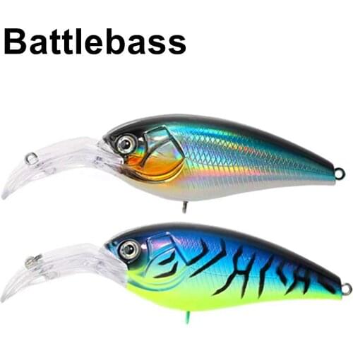 BATTLEBASS 75mm 21.5g floating Crankbait Wobbler Trout Fishing Lure Freshwater Minnow Crank Artificial Hard Bait Fishing Tackle