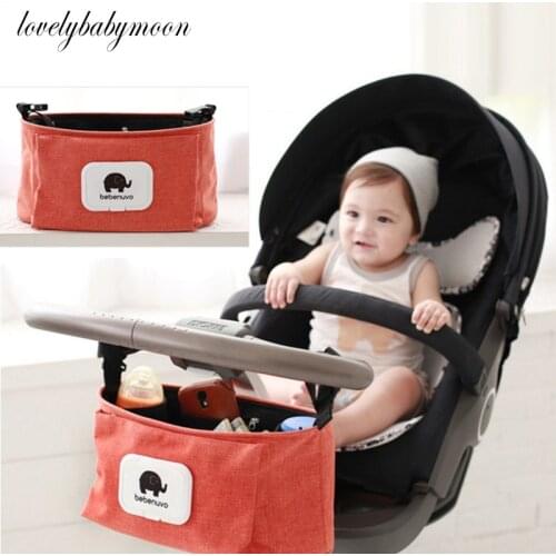 Baby Wheelchair Bag Soild Color Bags Accessories For Strollers Organizer Mama Carriage Buggy Pram Cart Basket Yoya Hook Backpack