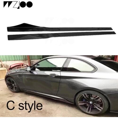 Universal Car Carbon Fiber Door Protector Chin Kit Guard Side Skirts Aprons for Audi BMW M2 M3 M4 X5 X6 F30 F32 F39 all cars