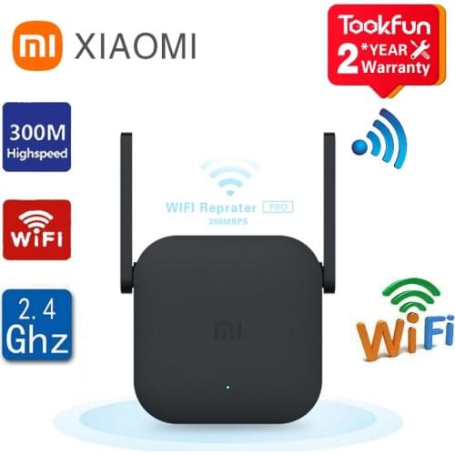 Global Version Xiaomi WiFi Router Amplifier Pro 300M Network Expander Repeater Signal Overlay Wireless Range 2 External Antennas