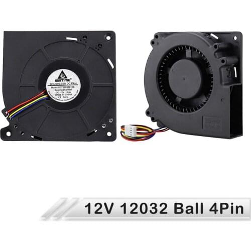 2PCS Gdstime 12032 DC 12V 4Pin FG PWM Function Ball Bearing 120mm 120x120x32mm 12cm Centrifugal Turbine Cooling Blower Fan