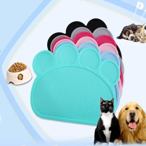Waterproof Pet Mat for Dog Cat Silicone Pet Anti-spill Food Bowl Pad Pet Bowl Drinking Mat Dog Feeding Placemat Easy Washing Mat