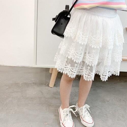 Baby Girls Skirts Fashion White Mesh Cake Skirt for Girl 1 2 3 4 5 Years Toddler Girls Tutus Skirt 2020 Summer Children Skirts