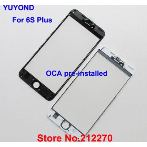 YUYOND Outer Glass With Frame Bezel + OCA Pre-installed For iPhone 6S Plus 5.5" High Quality Wholesale Free DHL EMS