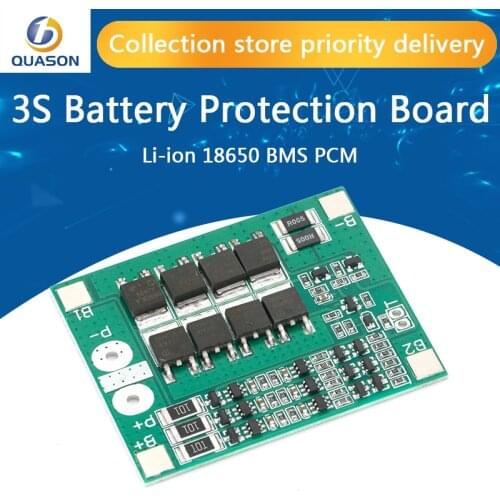 3S 25A Li-ion 18650 BMS PCM Battery Protection Board BMS PCM With Balance For li-ion Lipo Battery Cell Pack Module DIY