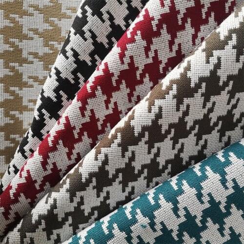 50cm*148cm New Design Houndstooth Luggage Sofa Linen Fabric Polyester Jacquard Fabric for DIY Sewing Crafts Cushion