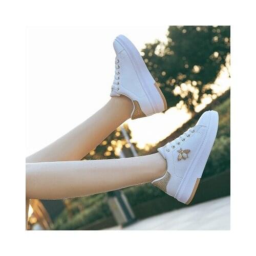 2021 New Women Sneakers Fashion Breathable PU Leather Platform White Women Shoes Soft Footwears Women Casual Shoes