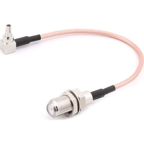 1 Pc F Type Female Jack To CRC9 Male Right Angle RG316 Pigtail Cable 15cm for huawei Modem