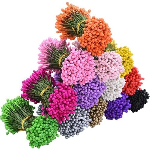 130pcs/lot 3mm Mini Stamen Handmade Artificial Flower DIY Scrapbook Craft Accessories for Wedding Party Decoration