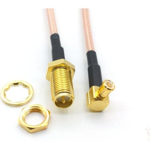 20PCS MCX Male Right Angle to RP-SMA Female Plug Bulkhead RG316 Pigtail