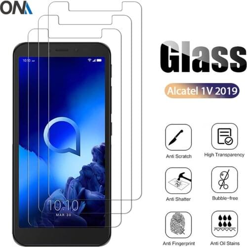 3Pcs Tempered Glass For Alcatel 1C 1X 3L 3X 3C 2019 Glass Screen 9H Tempered for Alcatel 1B 1S 1SE 1A 1V 3X 2020 Protective Film