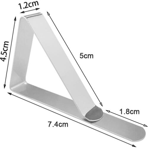 4PCS Wedding Promenade Table Cover Holder Clip Stainless Steel Tablecloth Clamps Promenade/Round Board Stable Clips