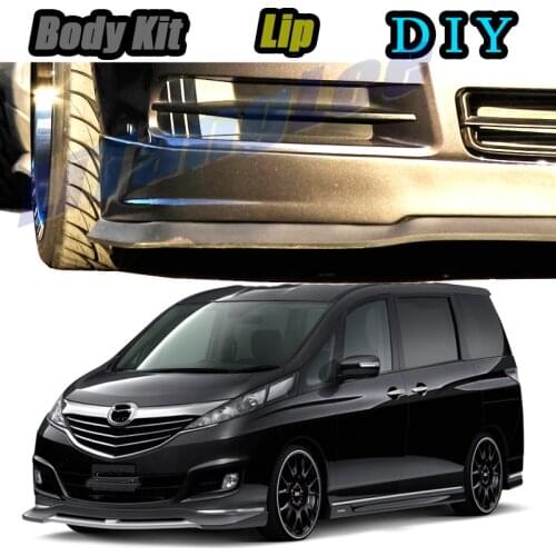 Car Bumper Lip Front Spoiler Skirt Deflector For Mazda Biante CC 2008~2018 Tune Car Modified Body Kit VIP Hella Flush Lips