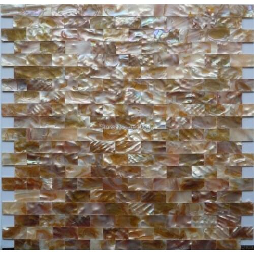 Seamless iridescent freshwater mother of pearl mosaic tile for home decoration backsplash and bathroom 1 square meter/lot AL057