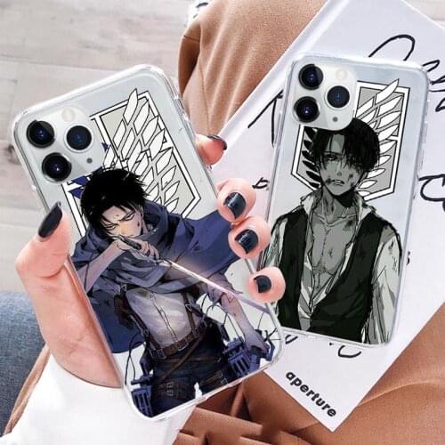 Attack on Titan Phone Case for IPhone 12 11 Pro X XS MAX 6 7 8 Plus XR SE2 Levi Ackerman Shingeki No Kyojin Iphone Cover