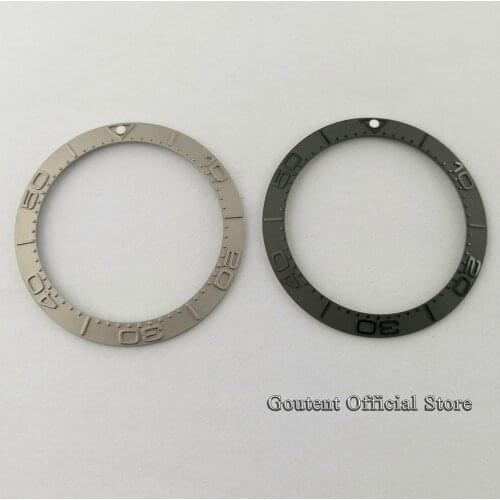 Goutent 38mm New Watch Bezel Insert Black/Gray Ceramic Bezel Parts Fit 40mm Automatic Watch